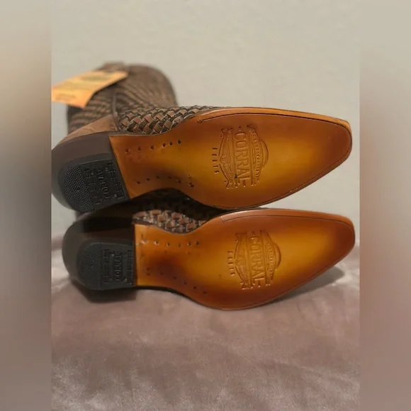 Corral LD Glitter Woven & Overlay Leather Boots - Picture 3 of 5